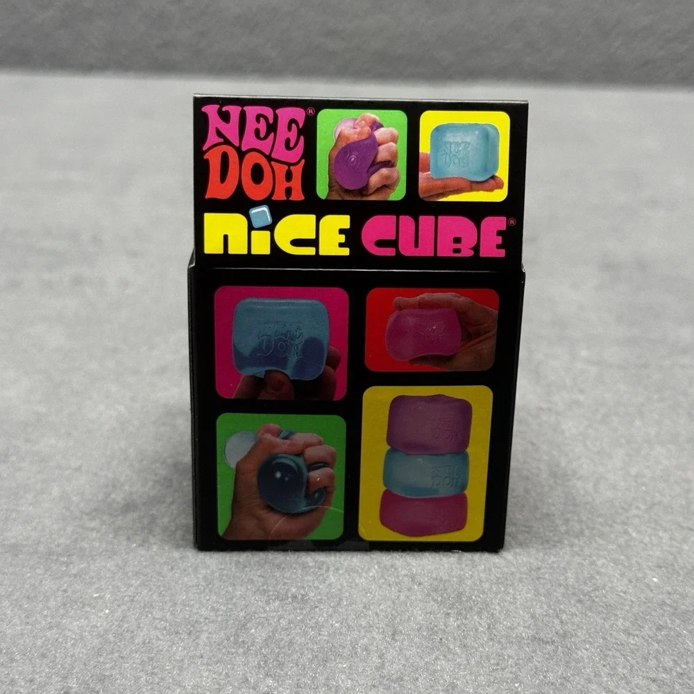 Nee Doh Nice Cube - Super Solid Squish! (Pink) - Brand New/Factory Sealed!